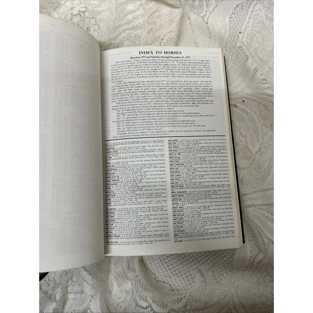 Books Vintage USTA Vol.90 Sires&Dams‎ 1977 Year Book Harness Horse Racing